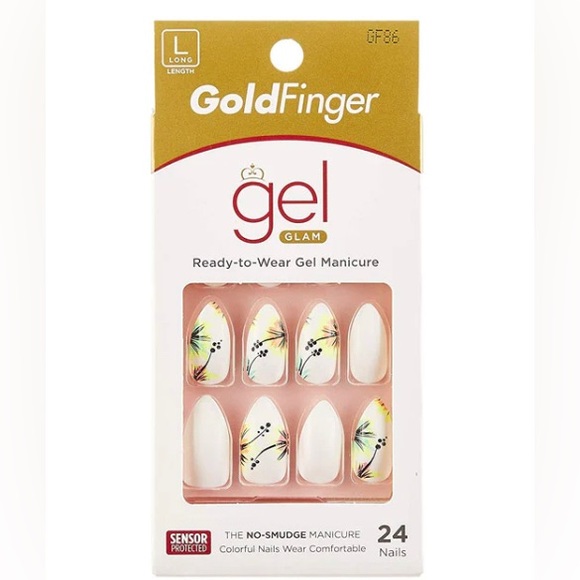 KISS “Tropical Breezes” Gold Finger Graphic Gel Glam Fashion Nail Kit - Picture 2 of 3